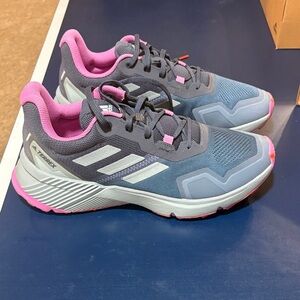Adidas Women's Terrex Blue and Pink Athletic Shoes